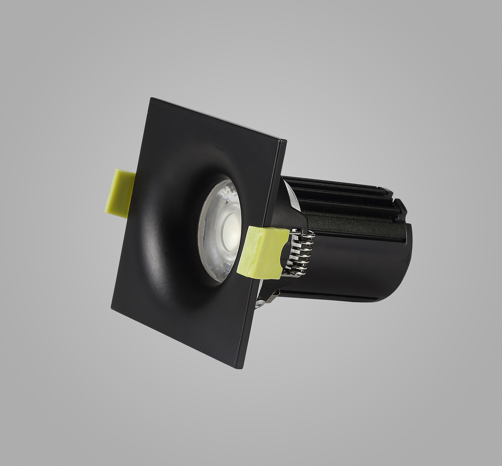 Bruve 10 Tridonic Powered 10W 3000K 780lm 12° CRI>90 LED Engine Matt Black Fixed Square Recessed Downlight, Inner Glass cover, IP65 DM200829  Dlux Bruve SQ 10 IP65